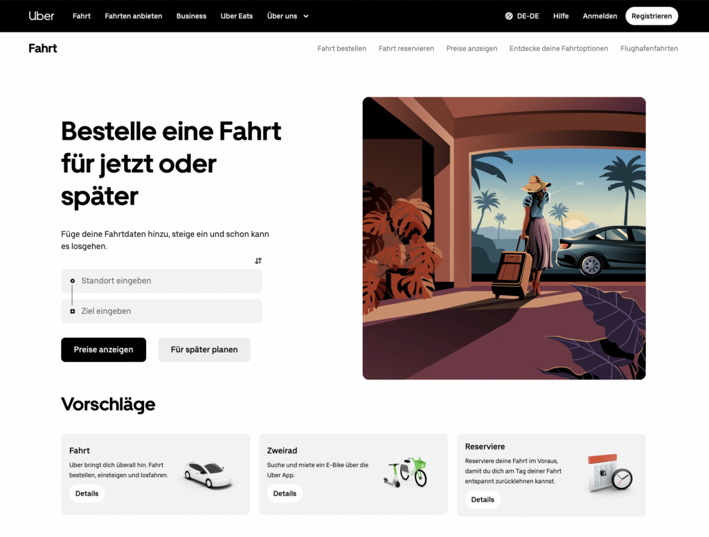 Aktuelles Webdesign – Beispiel 1