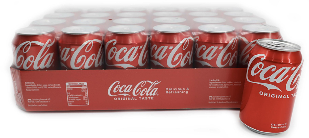 Packaging von Coca Cola